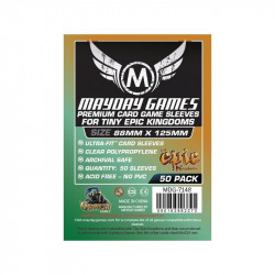 Mayday Games 50 Premium Tiny Epic Card Sleeves (88x125mm)