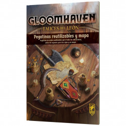 Gloomhaven: Jaws of the Lion – Removable Sticker Set and Map (Spanish)