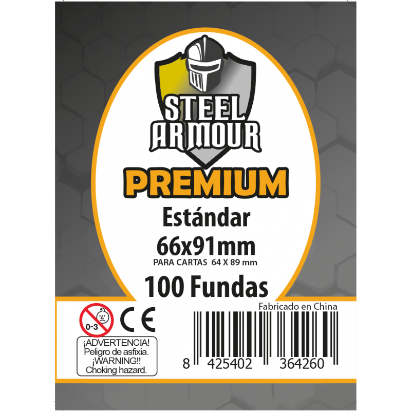 Steel Armour 100 premium transparent sleeves for cards 63.5x88mm