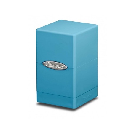 Caja De Mazo Satin Tower Ultra Pro. Para 100 Cartas. Color Azul Claro