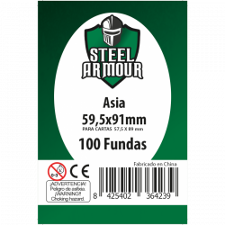 Fundas Steel Armour tamaño Asia (59,5x91mm) Paquete de 100