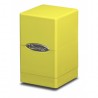 Caja De Mazo Satin Tower Ultra Pro. Para 100 Cartas. Color Amarillo Brillante