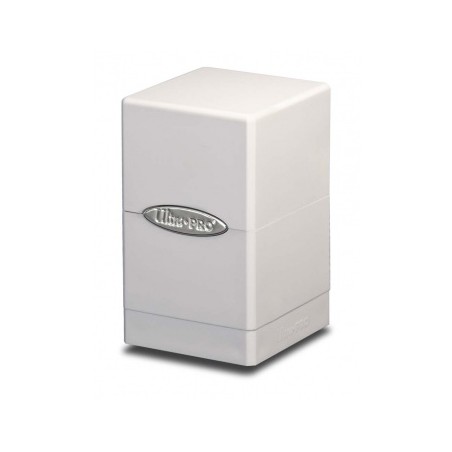 Caja De Mazo Satin Tower Ultra Pro. Para 100 Cartas. Color Blanco