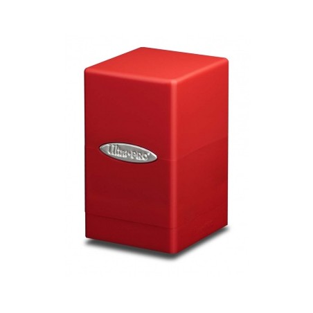 Caja De Mazo Satin Tower Ultra Pro. Para 100 Cartas. Color Rojo