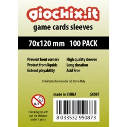 Giochix 100 transparent sleeves for cards 70x120mm