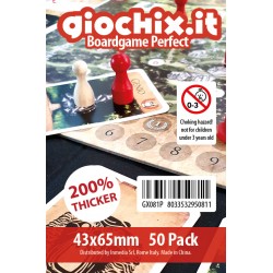 Giochix Perfect 50 fundas transparentes para cartas tamaño 43x65mm - 120 micras de grosor