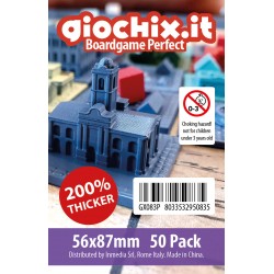 Giochix Perfect 50 fundas transparentes para cartas tamaño 56x87mm - 120 micras de grosor