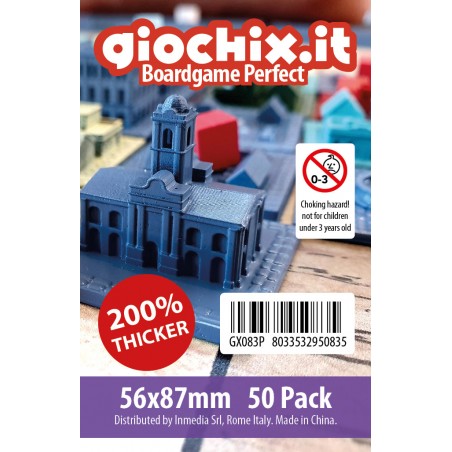 Giochix Perfect 50 transparent sleeves for cards 56x87mm - 120 microns thick