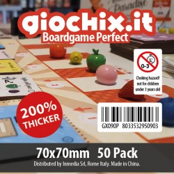 Giochix Perfect 50 fundas transparentes para cartas tamaño 70x70mm - 120 micras de grosor