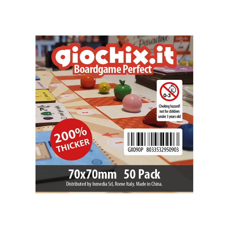 Giochix Perfect 50 transparent sleeves for cards 70x70mm - 120 microns thick
