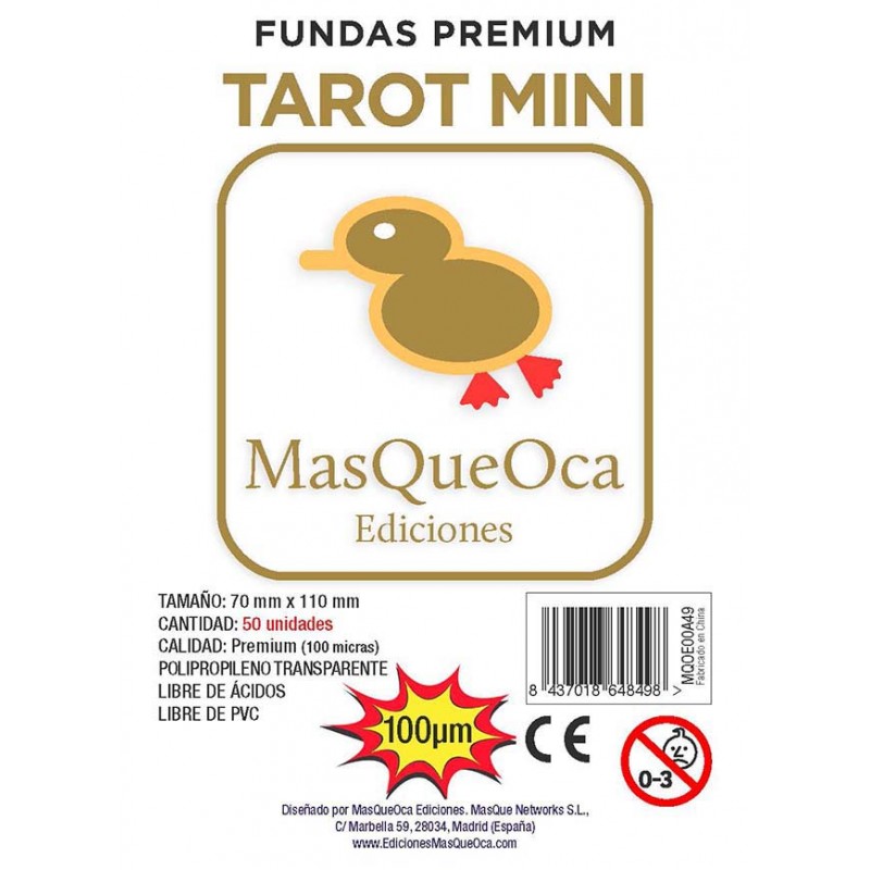 MasQueOca 50 Fundas Premium Tarot Mini 70x110 mm