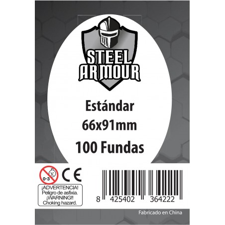 Steel Armour 100 transparent sleeves for cards 63.5x88mm