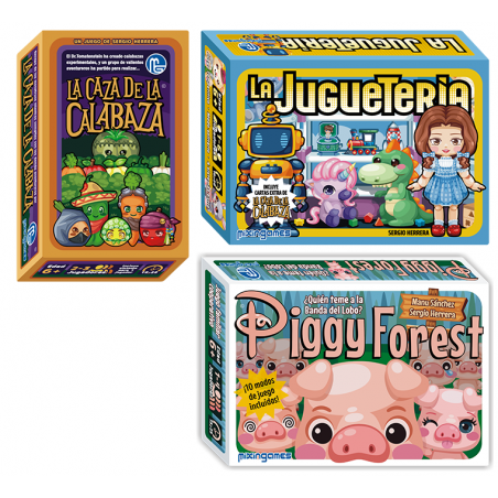Pack La Juguetería + Piggy Forest + La Caza de la Calabaza