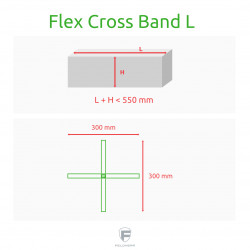 FELDHERR FLEX CROSS BAND VERDE - TALLA L - set de 3 (elásticos)