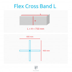 FELDHERR FLEX CROSS BAND AZUL - TALLA XL - set de 3 (elásticos)