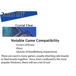 Board Game Crystal Clear Clips 90º (2 mm - 2 pieces)