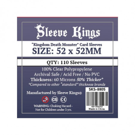 110 Sleeve Kings Kingdom Death: Monster Compatible Sleeves (52x52mm)