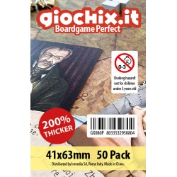 Giochix Perfect 50 fundas transparentes para cartas tamaño 41x63mm - 120 micras de grosor