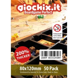 Giochix Perfect 50 fundas transparentes para cartas tamaño 80x120mm - 120 micras de grosor